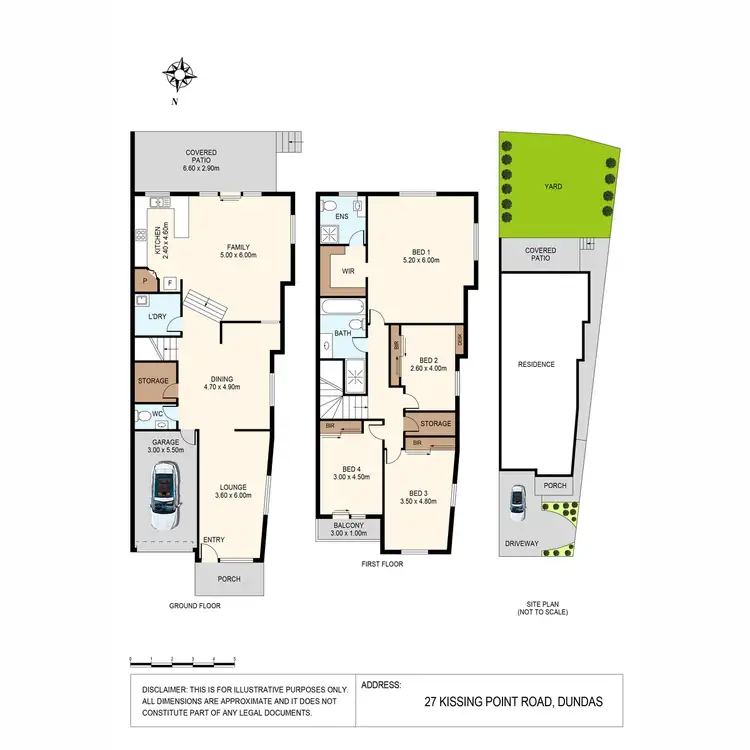 Floorplan of Homely semi-detached listing, 27 Kissing Point Road, Dundas NSW 2117