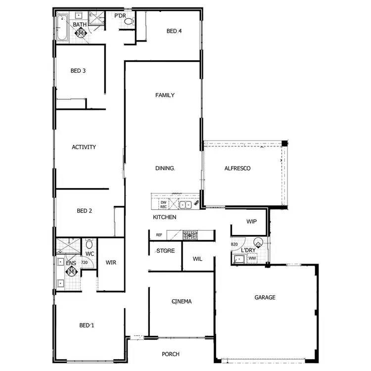 Floorplan of Homely house listing, 5 Andromeda Loop, Landsdale WA 6065