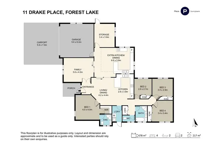 Floorplan of Homely house listing, 11 Drake Place, Forest Lake QLD 4078