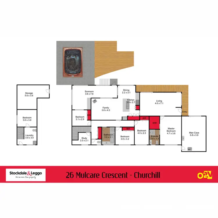 Floorplan of Homely house listing, 26 Mulcare Crescent, Churchill VIC 3842
