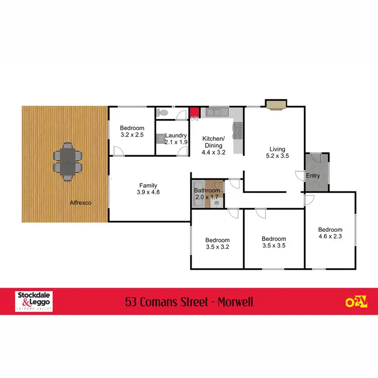 Floorplan of Homely house listing, 53 Comans Street, Morwell VIC 3840