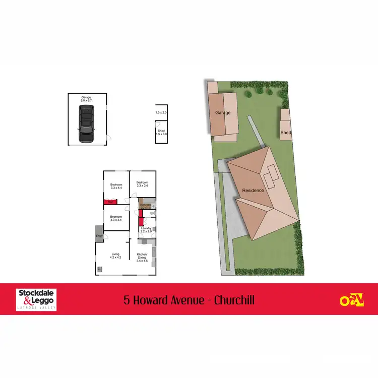 Floorplan of Homely house listing, 5 Howard Avenue, Churchill VIC 3842