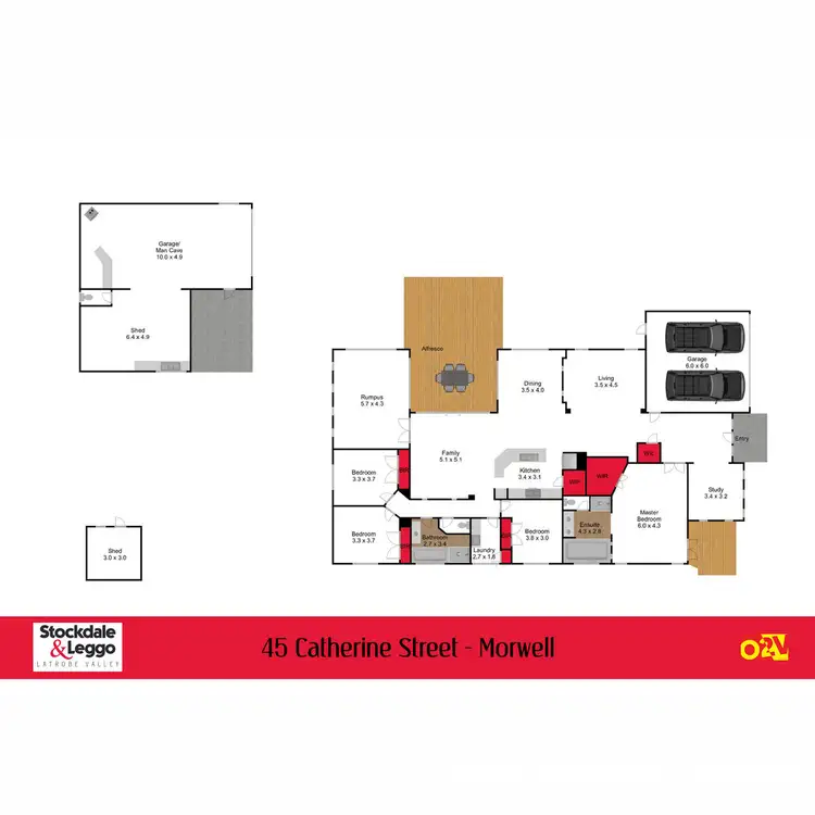 Floorplan of Homely house listing, 45 Catherine Street, Morwell VIC 3840