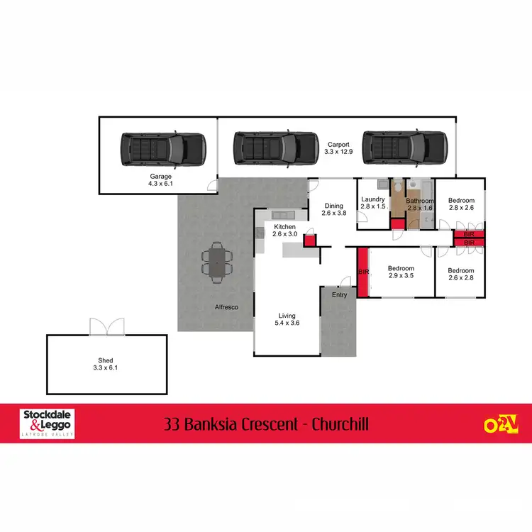 Floorplan of Homely house listing, 33 Banksia Crescent, Churchill VIC 3842