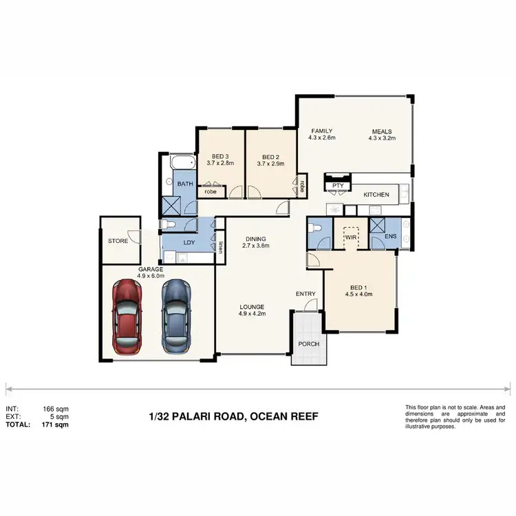 Floorplan of Homely house listing, 1/32 Palari Road, Ocean Reef WA 6027
