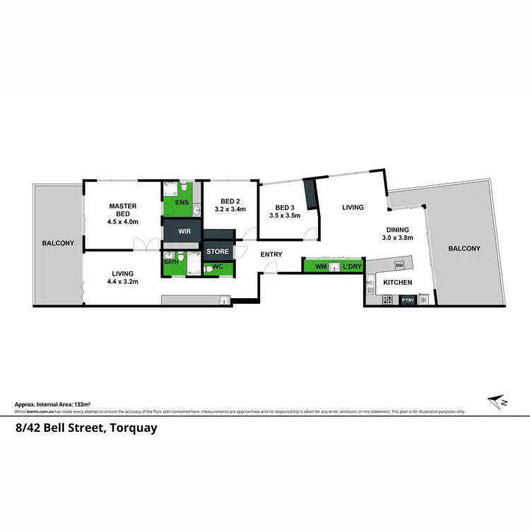 Floorplan of Homely apartment listing, 8/42 Bell Street, Torquay VIC 3228