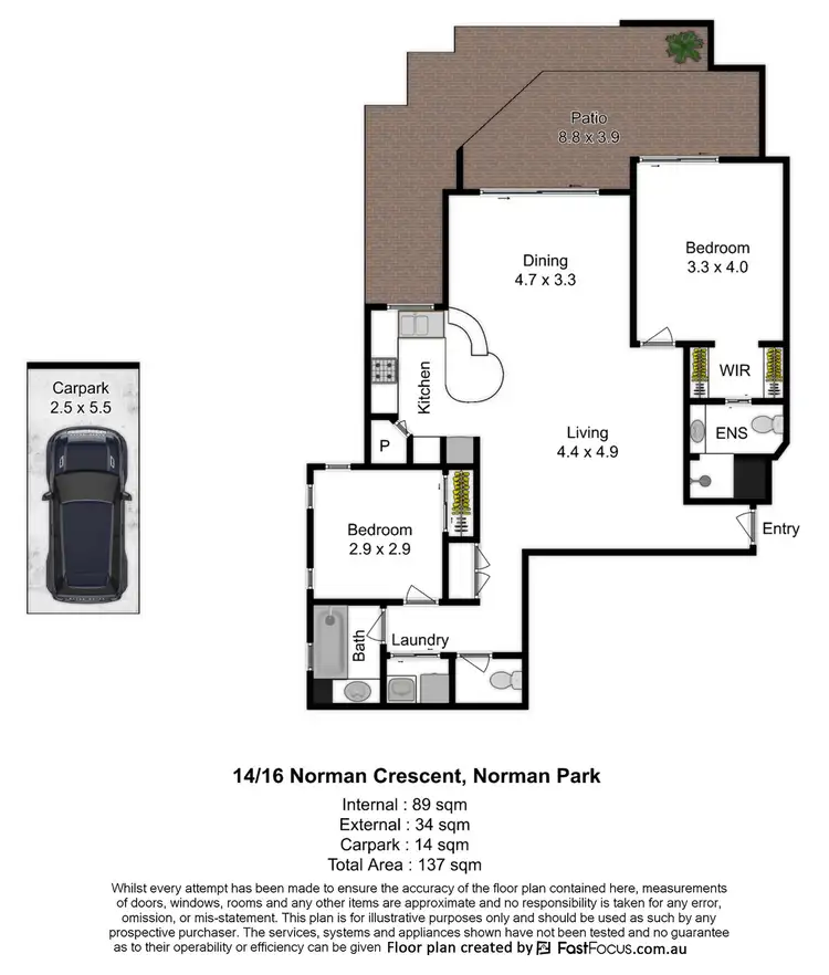 Floorplan of Homely apartment listing, 14/16 Norman Crescent, Norman Park QLD 4170