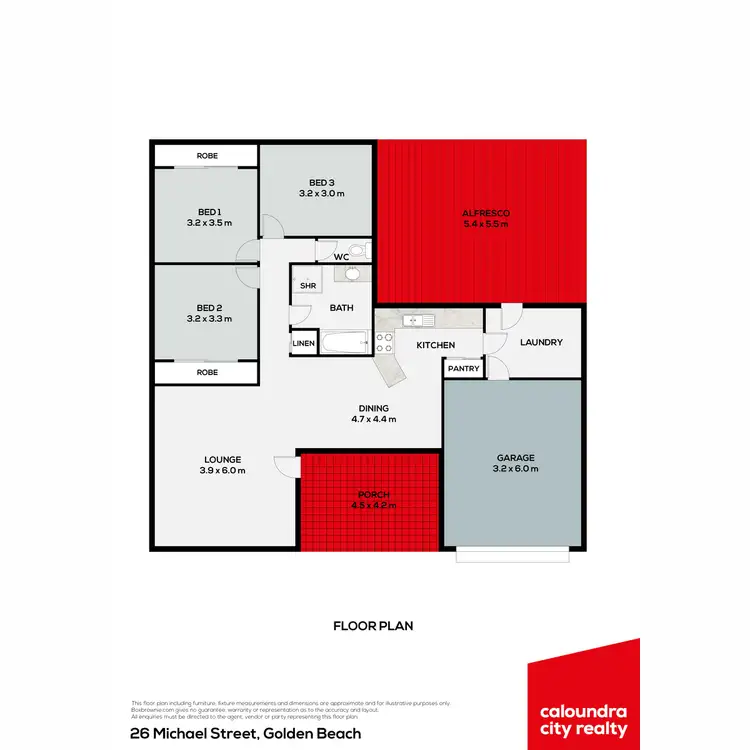 Floorplan of Homely house listing, 26 Michael Street, Golden Beach QLD 4551