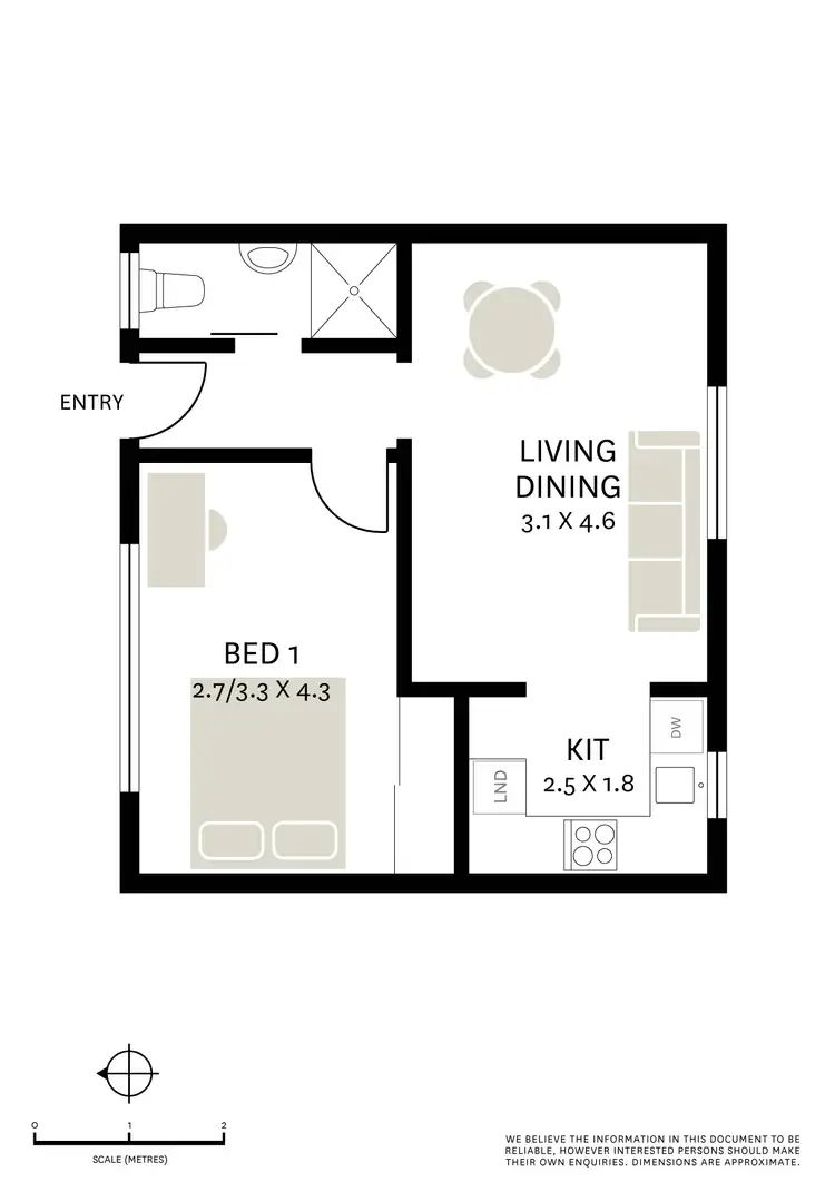 Floorplan of Homely apartment listing, 7/628 Crown Street, Surry Hills NSW 2010