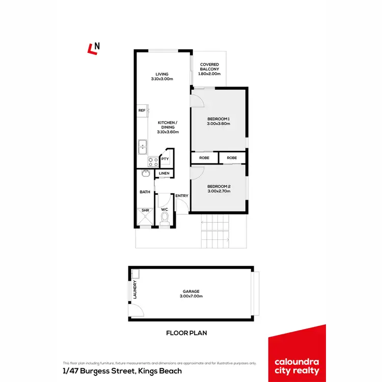 Floorplan of Homely unit listing, 1/47 Burgess Street, Kings Beach QLD 4551