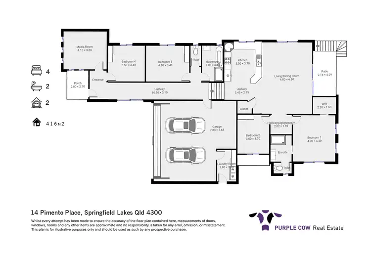 Floorplan of Homely house listing, 14 Pimento Place, Springfield Lakes QLD 4300