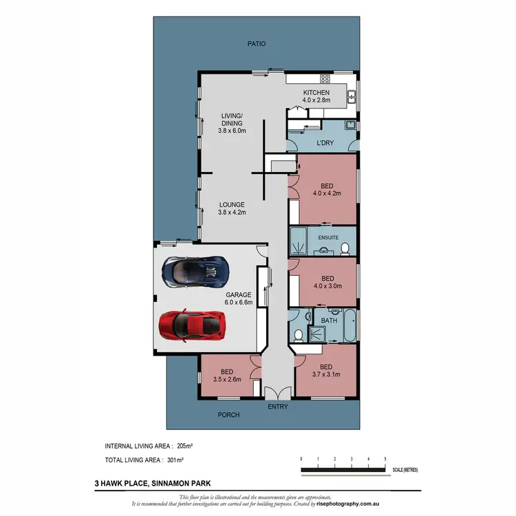 Floorplan of Homely house listing, 3 Hawk Place, Sinnamon Park QLD 4073