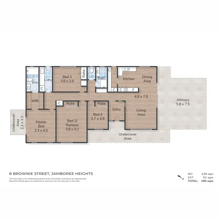 Floorplan of Homely house listing, 8 Brownie Street, Jamboree Heights QLD 4074