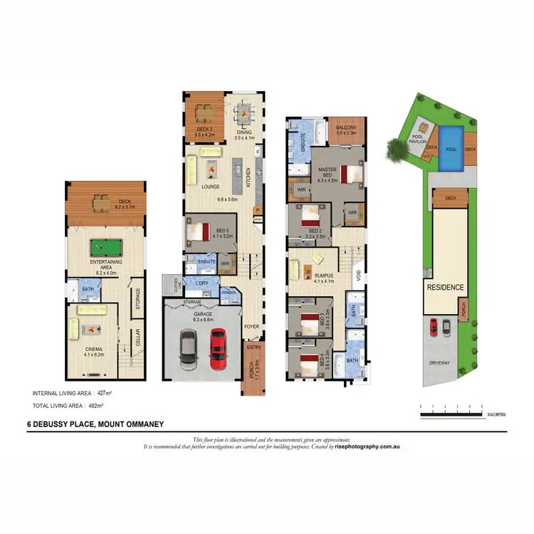Floorplan of Homely house listing, 6 Debussy Place, Mount Ommaney QLD 4074