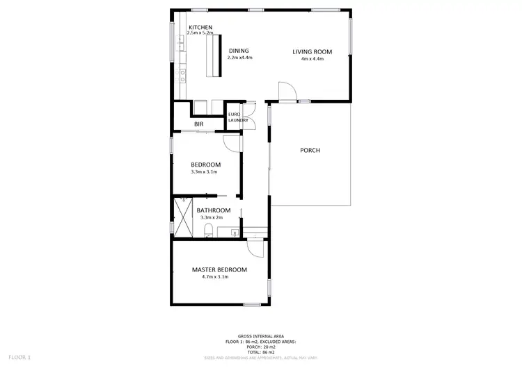 Floorplan of Homely house listing, 10 Hobbs Close, Yackandandah VIC 3749