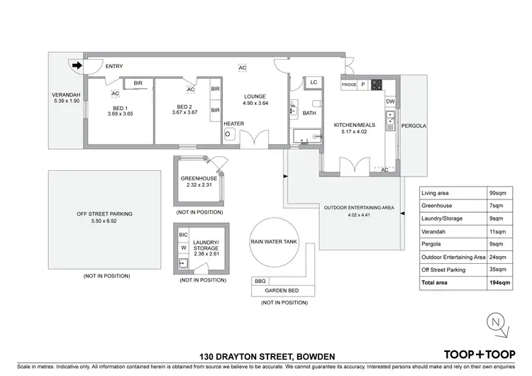 Floorplan of Homely house listing, 130 Drayton Street, Bowden SA 5007