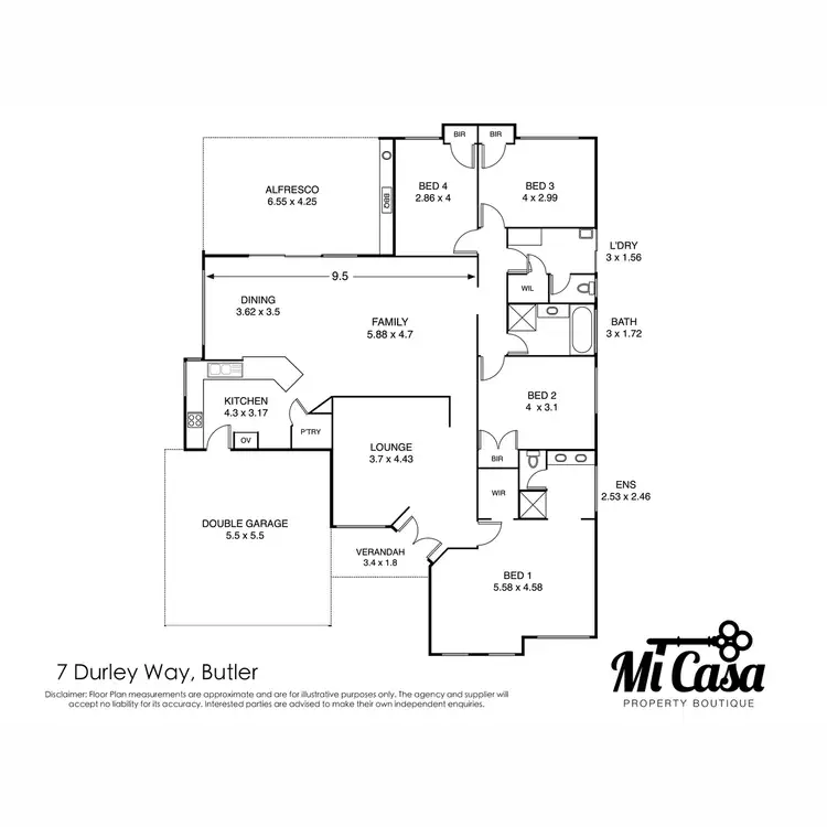 Floorplan of Homely house listing, 7 Durley Way, Butler WA 6036