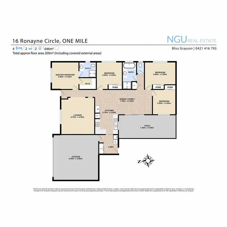 Floorplan of Homely house listing, 16 Ronayne Circle, One Mile QLD 4305