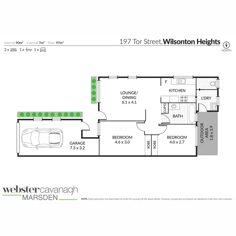 Floorplan of Homely unit listing, 1/197 Tor Street, Wilsonton Heights QLD 4350
