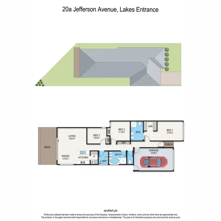 Floorplan of Homely house listing, 20a Jefferson Avenue, Lakes Entrance VIC 3909