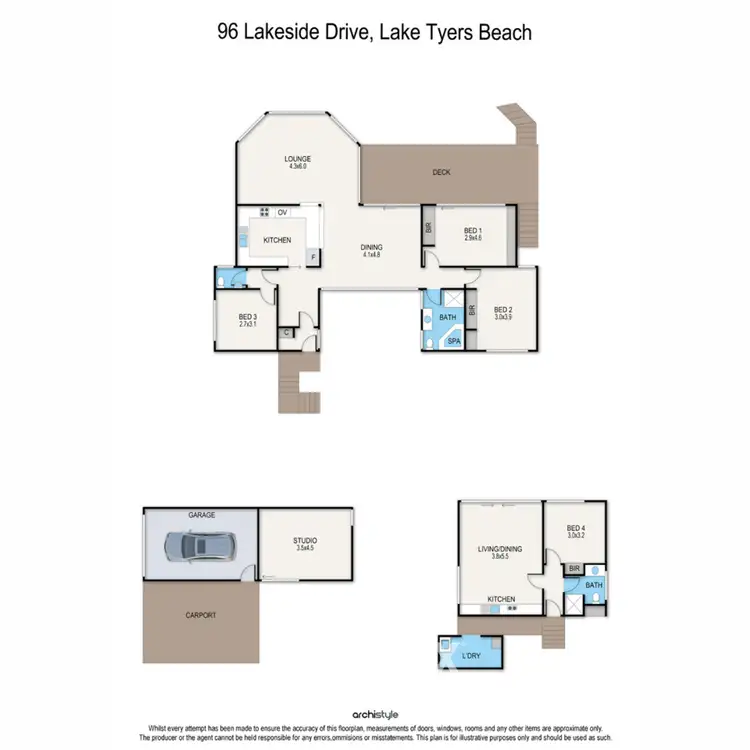 Floorplan of Homely house listing, 96 Lakeside Drive, Lake Tyers Beach VIC 3909