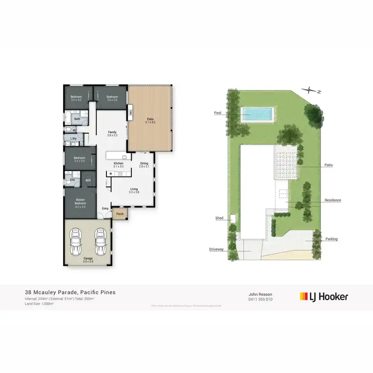 Floorplan of Homely house listing, 38 McAuley Parade, Pacific Pines QLD 4211