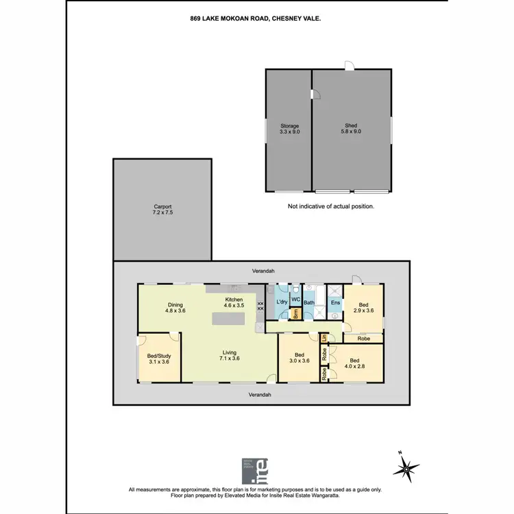 Floorplan of Homely house listing, 869 Lake Mokoan Road, Chesney Vale VIC 3725