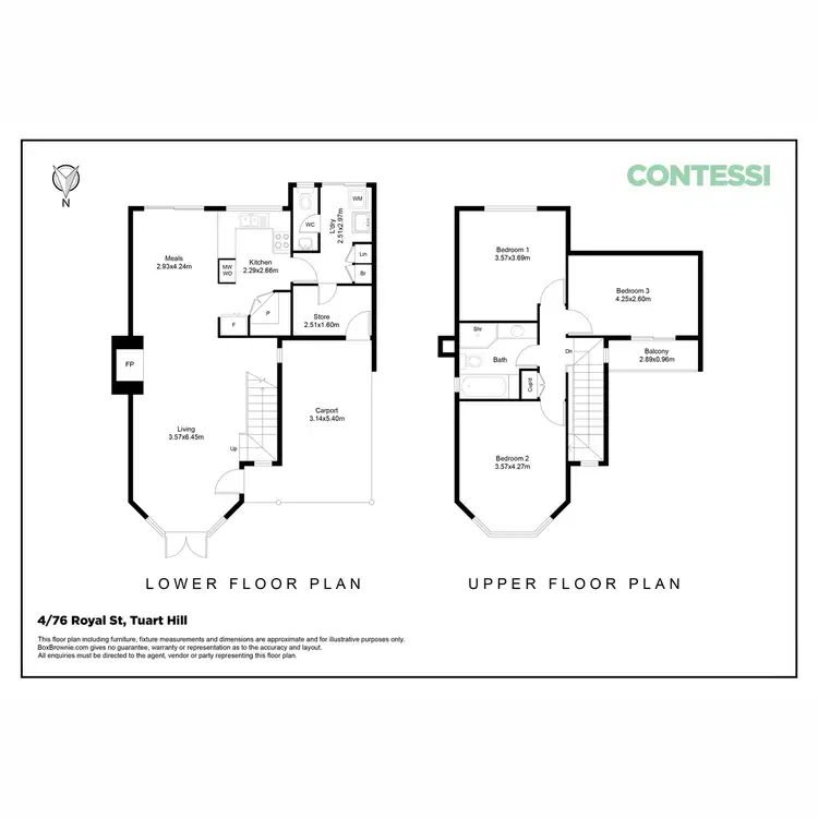 Floorplan of Homely townhouse listing, 4/76 Royal Street, Tuart Hill WA 6060
