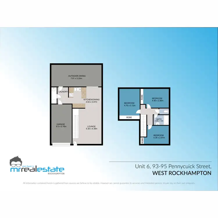 Floorplan of Homely unit listing, 6/93-95 Pennycuick Street, West Rockhampton QLD 4700