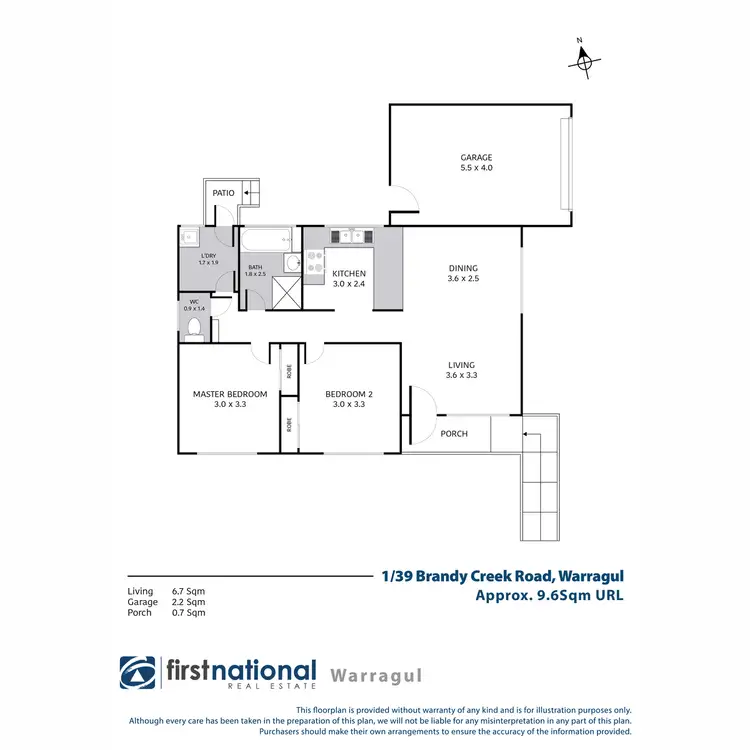Floorplan of Homely unit listing, 1/39 Brandy Creek Road, Warragul VIC 3820