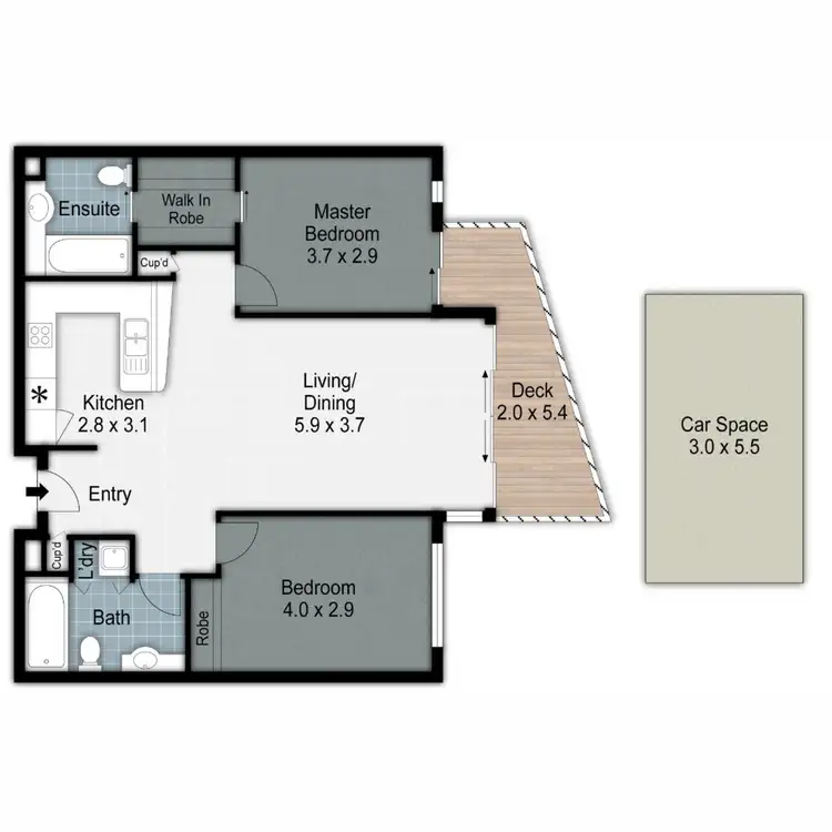 Floorplan of Homely apartment listing, 1050/1 Ocean Street, Burleigh Heads QLD 4220