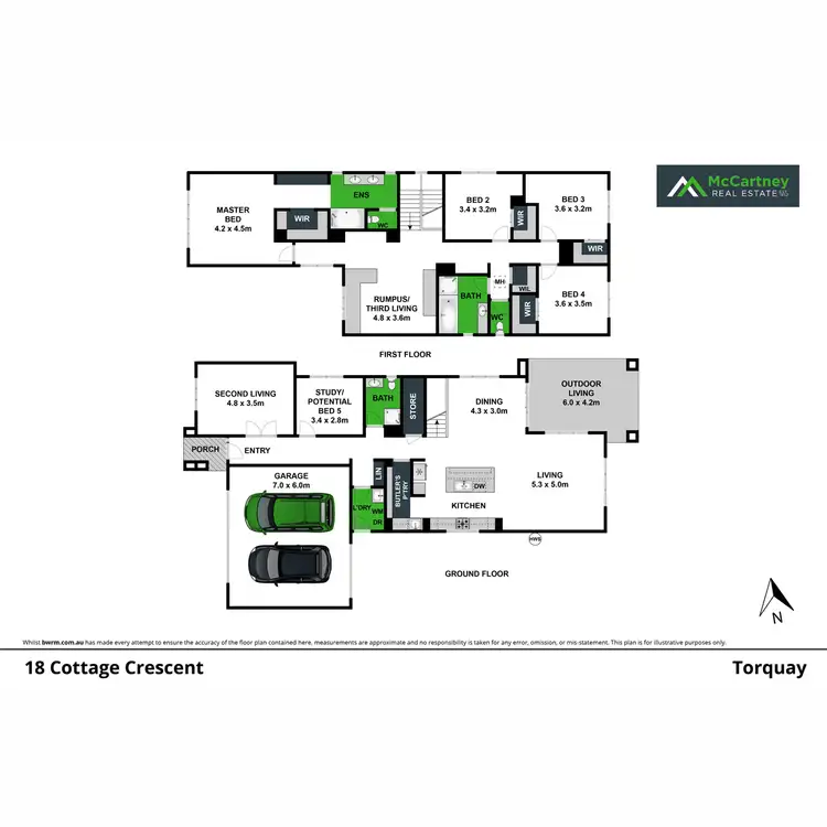 Floorplan of Homely house listing, 18 Cottage Crescent, Torquay VIC 3228