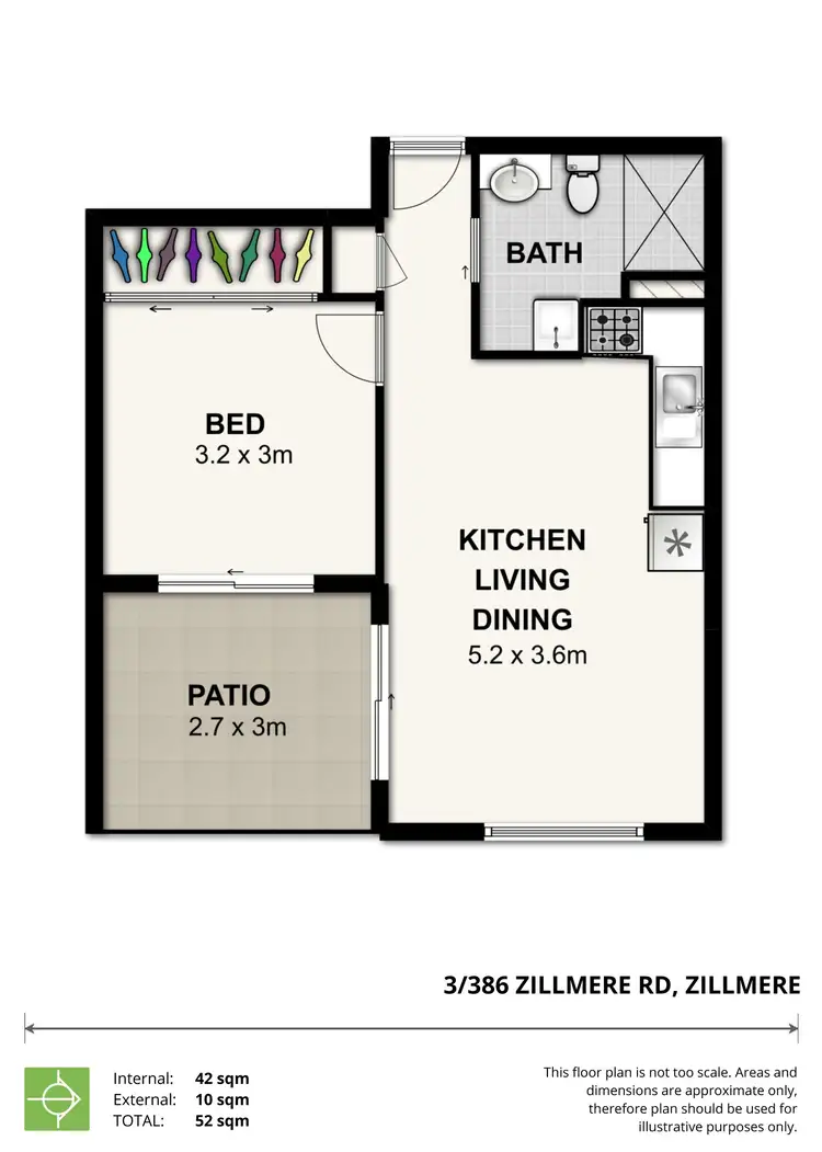 Floorplan of Homely unit listing, 3/386 Zillmere Road, Zillmere QLD 4034