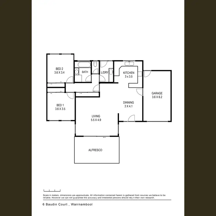Floorplan of Homely house listing, 6 Baudin Court, Warrnambool VIC 3280