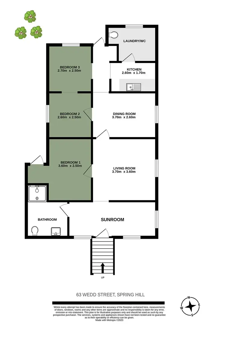 Floorplan of Homely house listing, 63 Wedd Street, Spring Hill QLD 4000