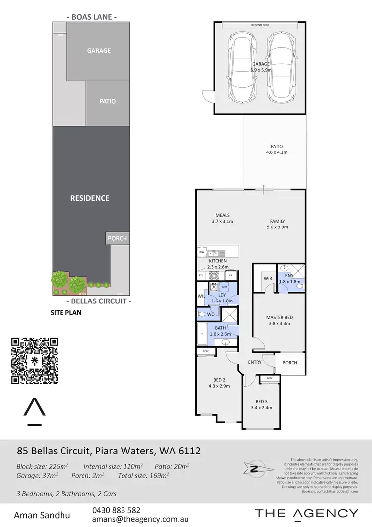 Floorplan of Homely house listing, 85 Bellas Circuit, Piara Waters WA 6112