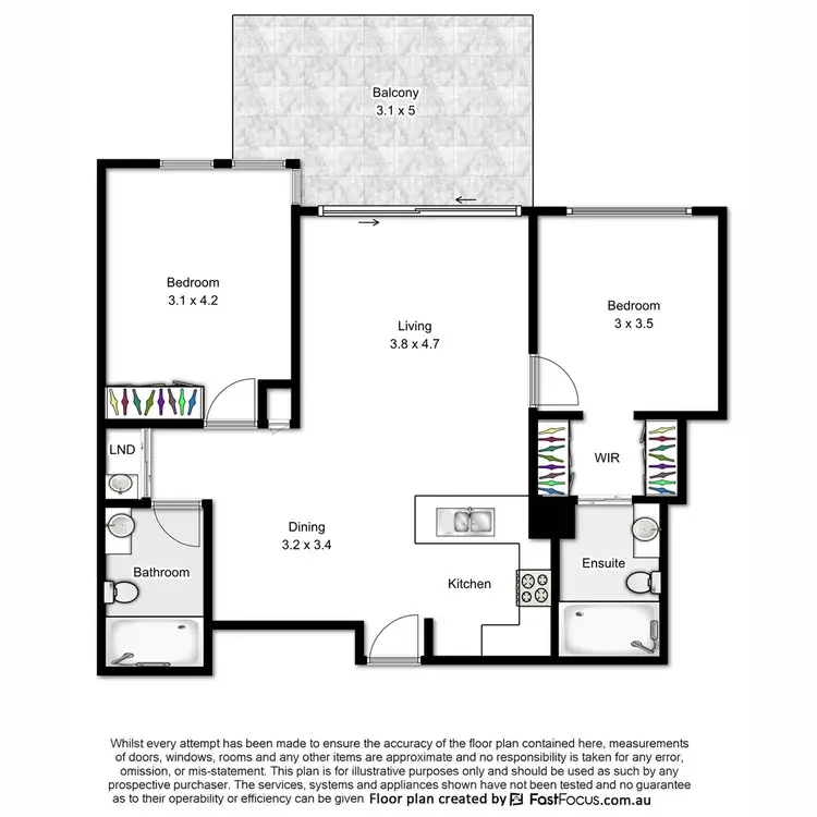 Floorplan of Homely apartment listing, 174/170 Leichhardt Street, Spring Hill QLD 4000