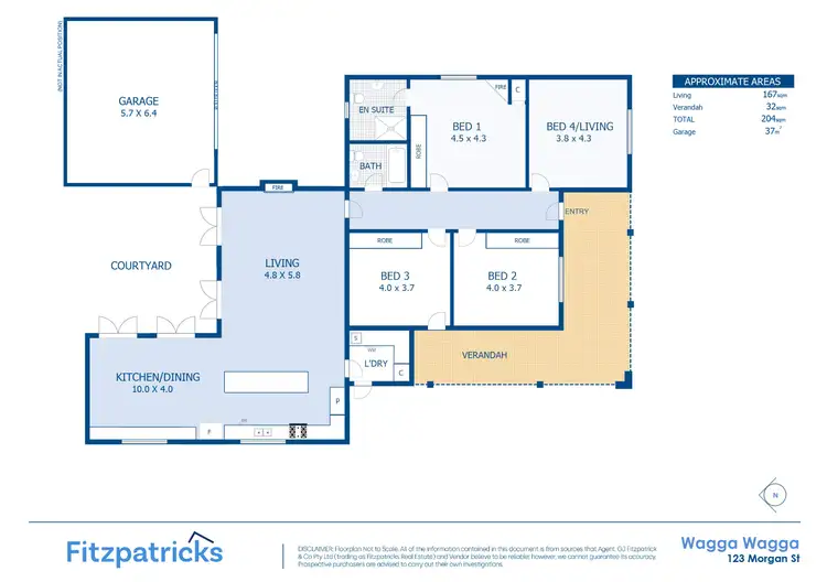 Floorplan of Homely house listing, 123 Morgan Street, Wagga Wagga NSW 2650