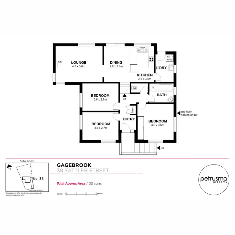Floorplan of Homely house listing, 38 Sattler Street, Gagebrook TAS 7030