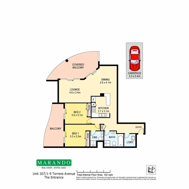 Floorplan of Homely apartment listing, 402/1-9 Torrens Avenue, The Entrance NSW 2261