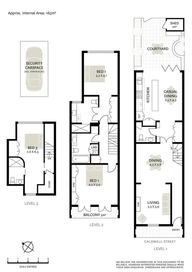 Floorplan of Homely terrace listing, 14 Caldwell Street, Darlinghurst NSW 2010