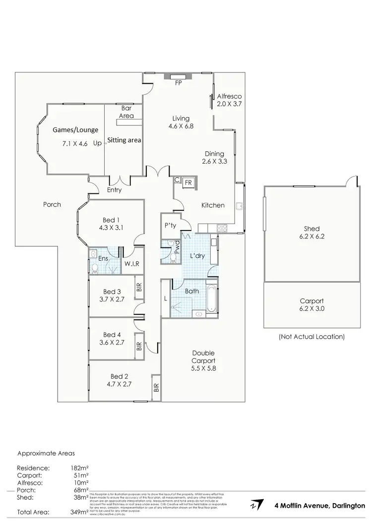 Floorplan of Homely house listing, 4 Mofflin Avenue, Darlington WA 6070