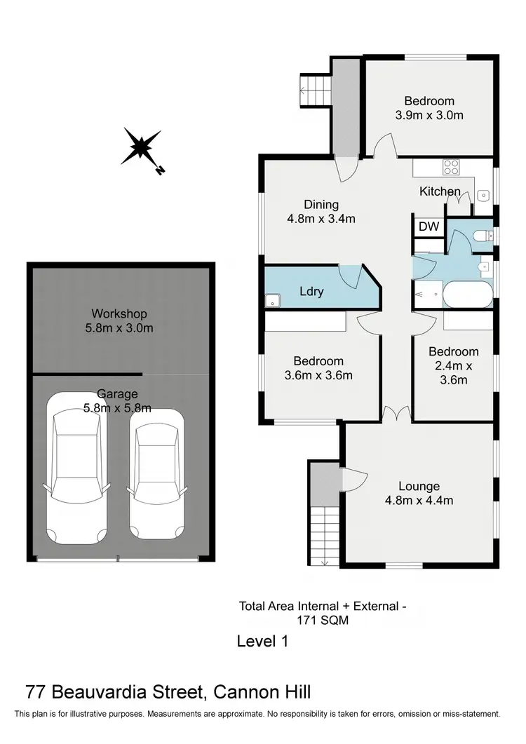 Floorplan of Homely house listing, 77 Beauvardia Street, Cannon Hill QLD 4170