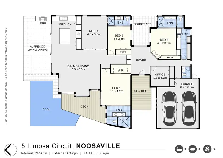 Floorplan of Homely house listing, 5 Limosa Circuit, Noosaville QLD 4566