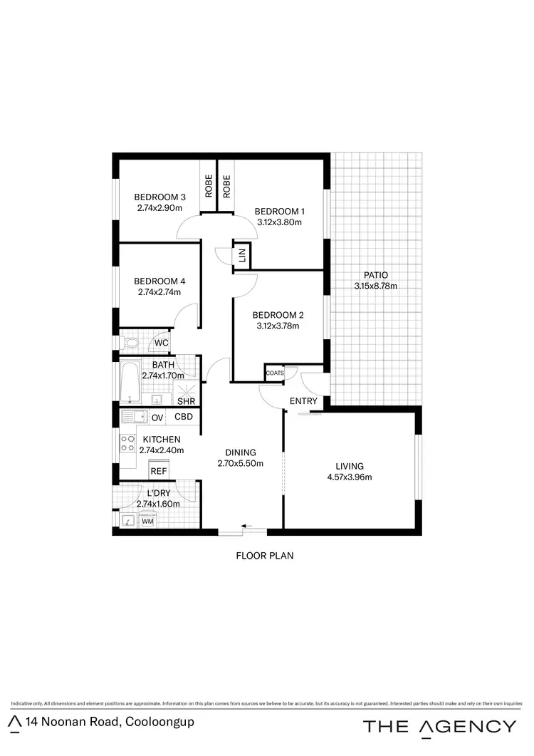 Floorplan of Homely house listing, 14 Noonan Road, Cooloongup WA 6168