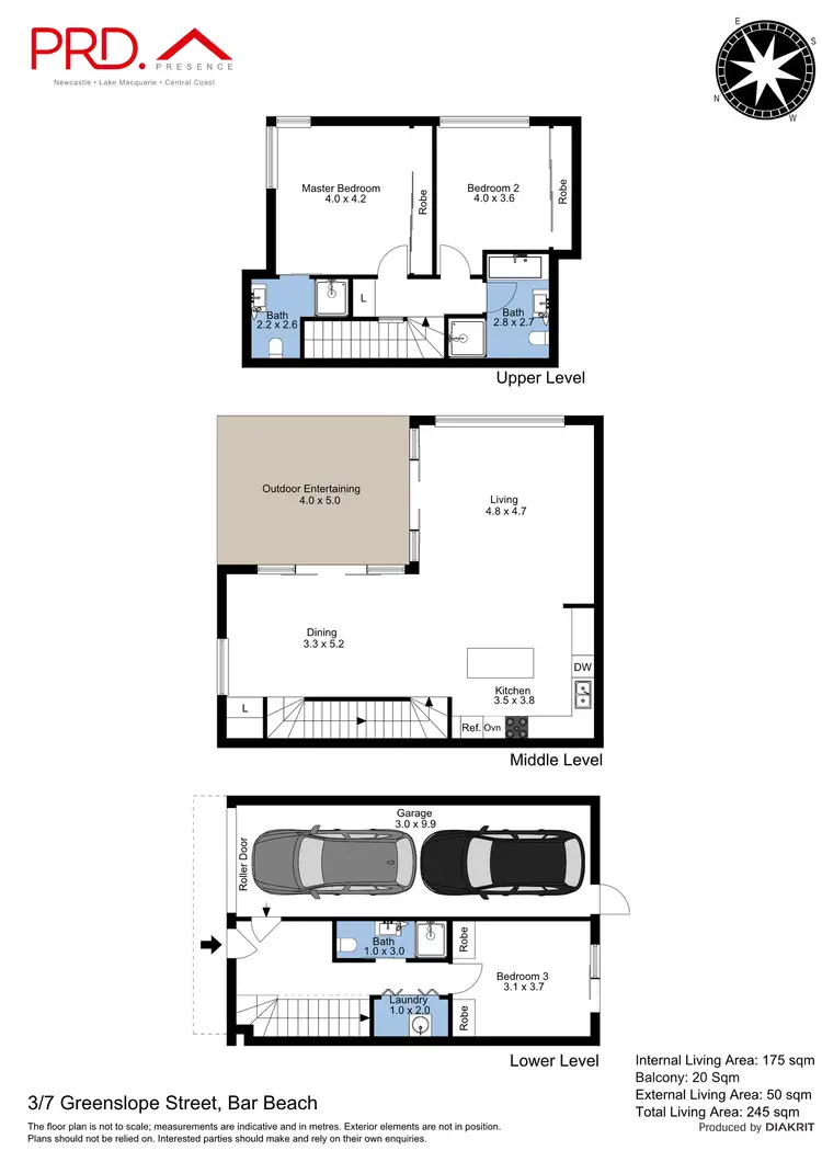 Floorplan of Homely townhouse listing, 3/7 Greenslope Street, Bar Beach NSW 2300