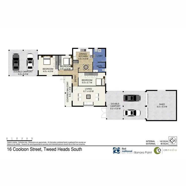 Floorplan of Homely house listing, 16 Cooloon Crescent, Tweed Heads South NSW 2486