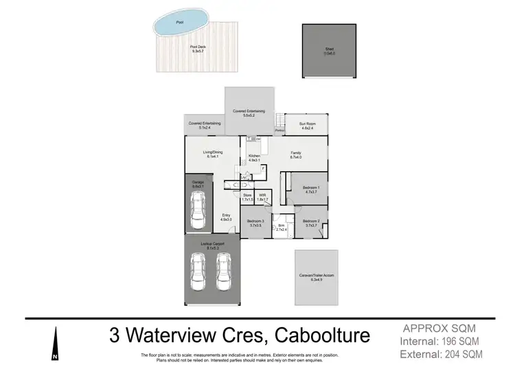 Floorplan of Homely house listing, 3 Waterview Crescent, Caboolture QLD 4510