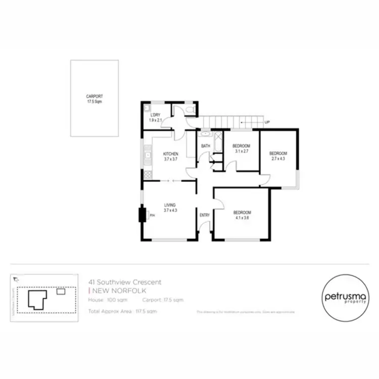 Floorplan of Homely house listing, 41 Southview Crescent, New Norfolk TAS 7140