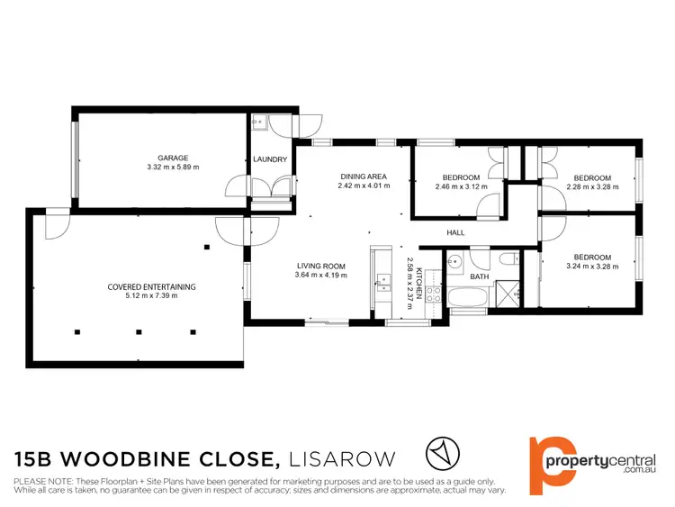 Floorplan of Homely semi-detached listing, 2/15 Woodbine Close, Lisarow NSW 2250
